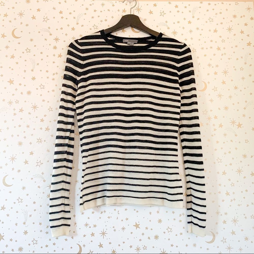 Vince Wool Blend Sweater – Women’s XS, Crew Neck Fitted Pullover